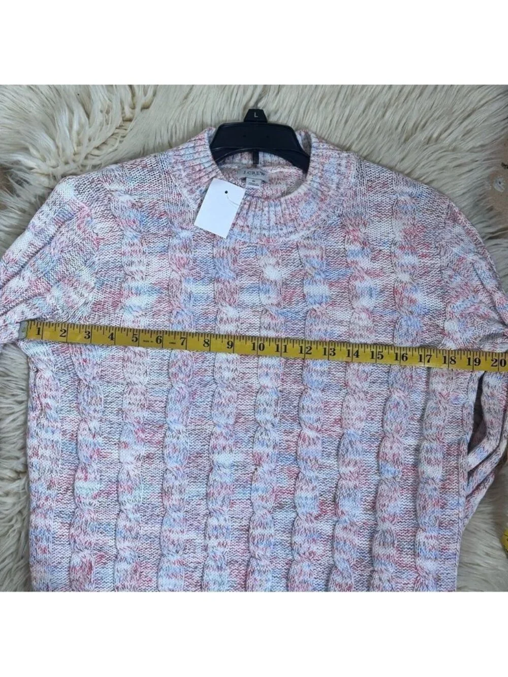 J. Crew Women's Pink and White Knit Sweater